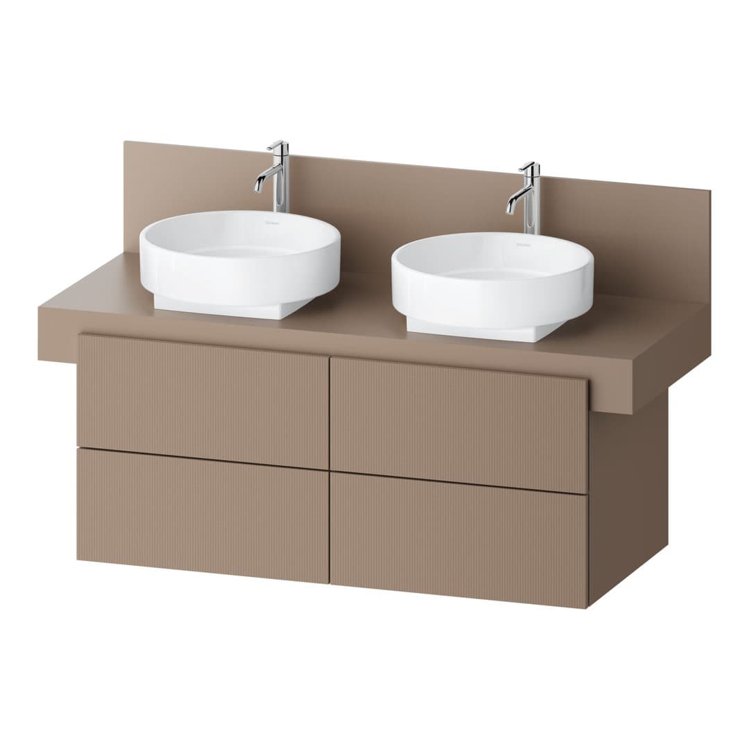 Duravit Balcoon – Έπιπλο Νιπτήρα – 1200 mm, για κονσόλα, 4 συρτάρια, διπλός νιπτήρας, 1200 x 570 x 534 mm – Umbra Structured Matt, Decor (BA50170JFIF0000)