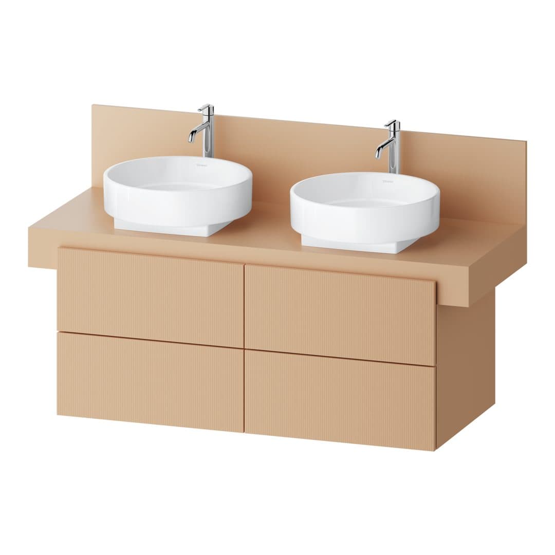 Duravit Balcoon – Έπιπλο Νιπτήρα – 1200 mm, για κονσόλα, 4 συρτάρια, διπλός νιπτήρας, 1200 x 570 x 534 mm – Terraccino Structured Matt, Decor (BA50170JHIH0000)