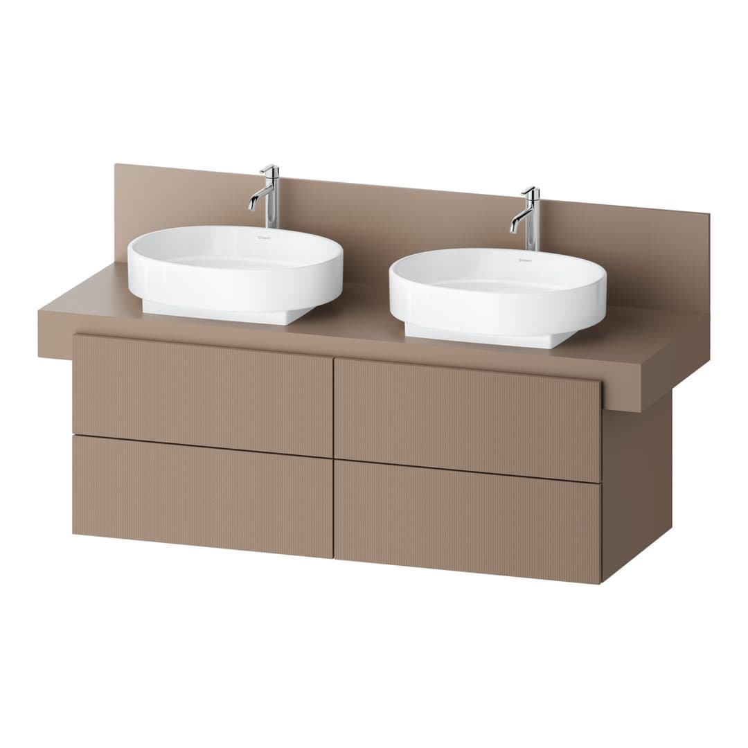 Duravit Balcoon – Έπιπλο Νιπτήρα – 1400 mm, για κονσόλα, 4 συρτάρια, διπλός νιπτήρας, 1400 x 570 x 534 mm – Umbra Structured Matt, Decor (BA50180JFIF0000)