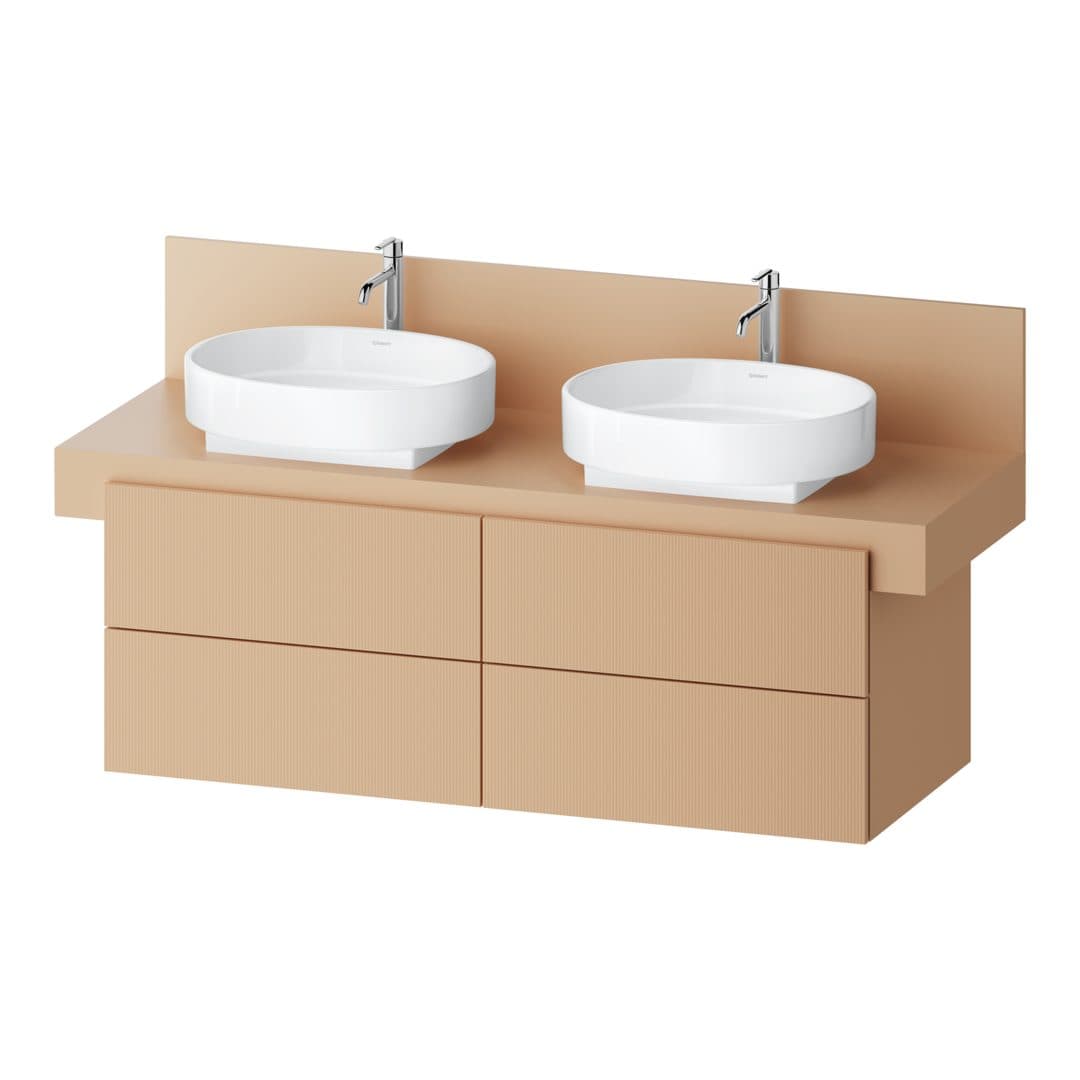 Duravit Balcoon – Έπιπλο Νιπτήρα – 1400 mm, για κονσόλα, 4 συρτάρια, διπλός νιπτήρας, 1400 x 570 x 534 mm – Terraccino Structured Matt, Decor (BA50180JHIH0000)