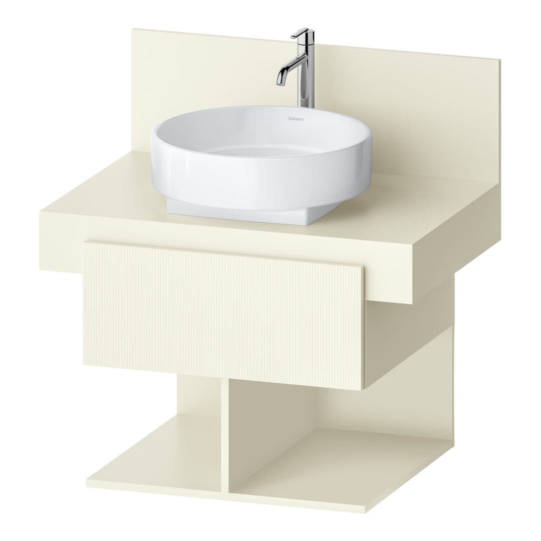 Duravit Balcoon – Έπιπλο Νιπτήρα – 600 mm, για κονσόλα, 1 συρτάρι, νιπτήρας κέντρο, 600 x 570 x 534 mm – Ivory Structured Matt, Decor (BA50220JDID0000)