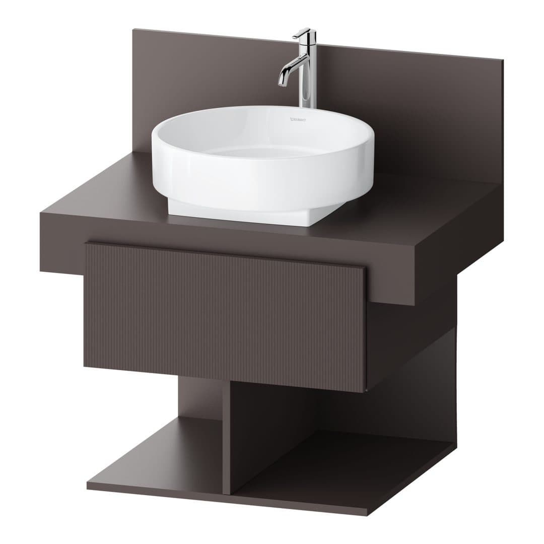 Duravit Balcoon – Έπιπλο Νιπτήρα – 600 mm, για κονσόλα, 1 συρτάρι, νιπτήρας κέντρο, 600 x 570 x 534 mm – Slate Brown Structured Matt, Decor (BA50220JGIG0000)