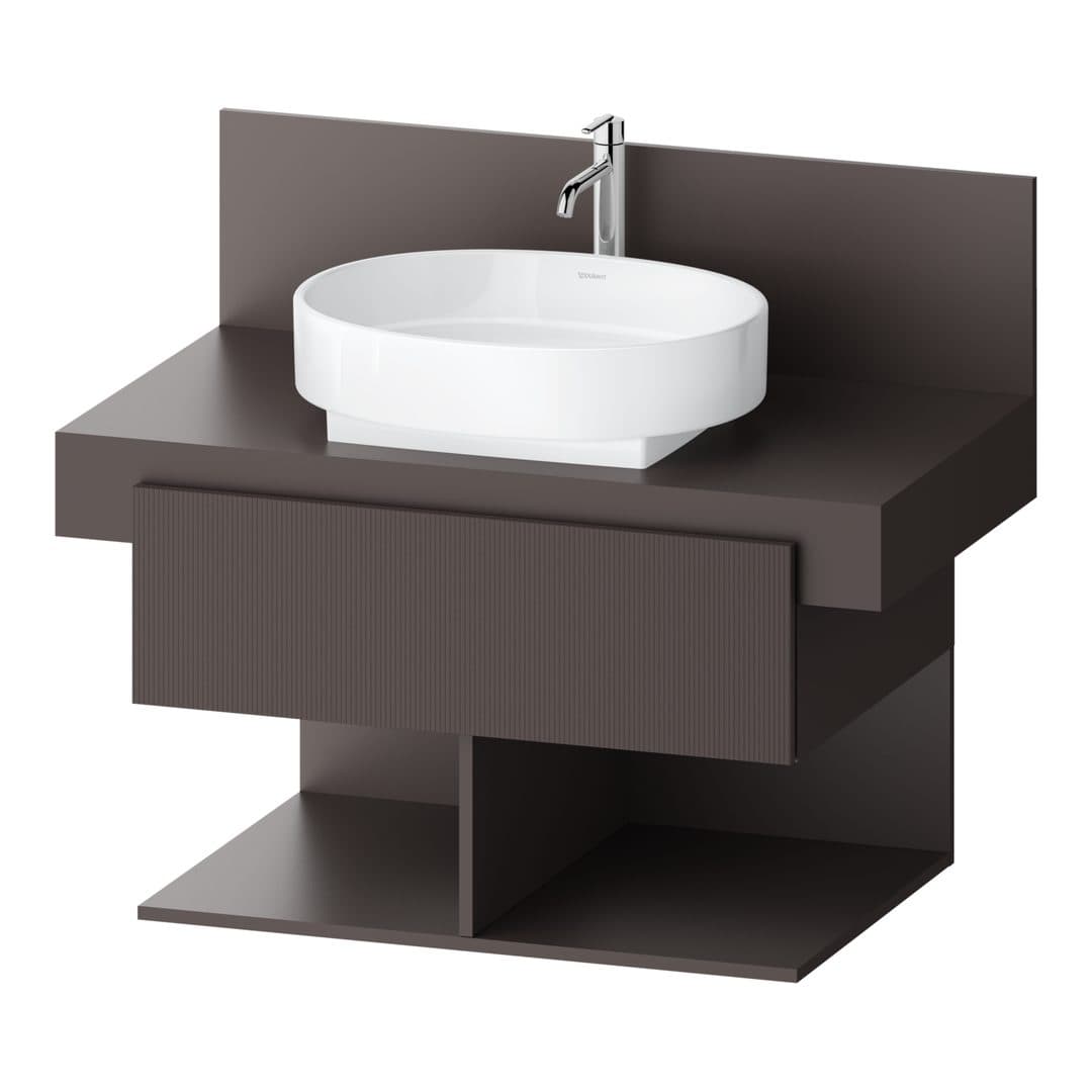 Duravit Balcoon – Έπιπλο Νιπτήρα – 800 mm, για κονσόλα, 1 συρτάρι, νιπτήρας κέντρο, 800 x 570 x 534 mm – Slate Brown Structured Matt, Decor (BA50230JGIG0000)