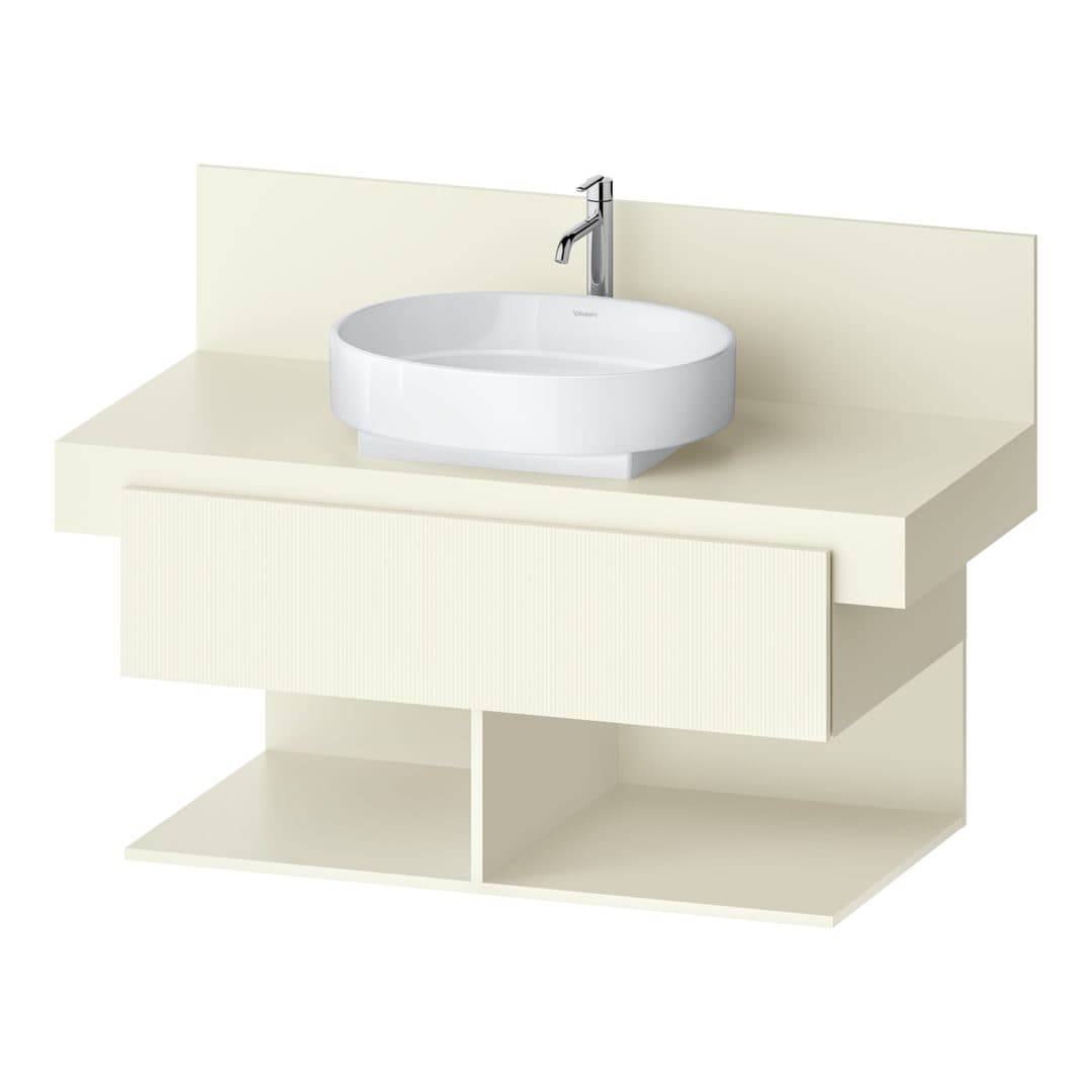 Duravit Balcoon – Έπιπλο Νιπτήρα – 1000 mm, για κονσόλα, 1 συρτάρι, νιπτήρας κέντρο, 1000 x 570 x 534 mm – Ivory Structured Matt, Decor (BA50240JDID0000)