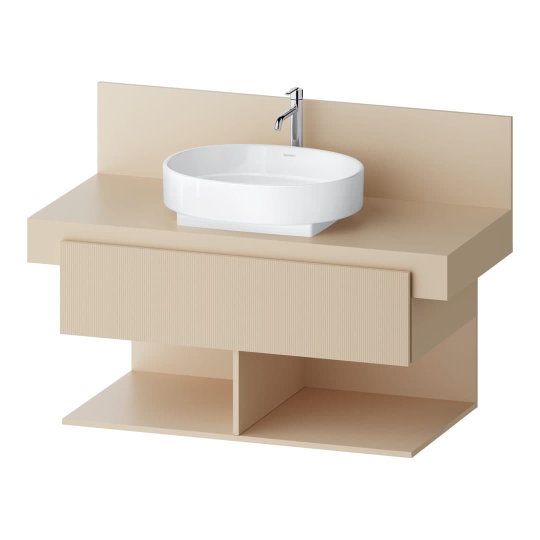 Duravit Balcoon – Έπιπλο Νιπτήρα – 1000 mm, για κονσόλα, 1 συρτάρι, νιπτήρας κέντρο, 1000 x 570 x 534 mm – Sand Beige Structured Matt, Decor (BA50240JEIE0000)