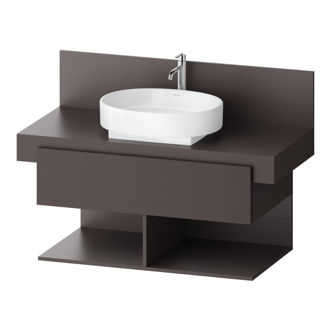 Duravit Balcoon – Έπιπλο Νιπτήρα – 1000 mm, για κονσόλα, 1 συρτάρι, νιπτήρας κέντρο, 1000 x 570 x 534 mm – Slate Brown Structured Matt, Decor (BA50240JGIG0000)