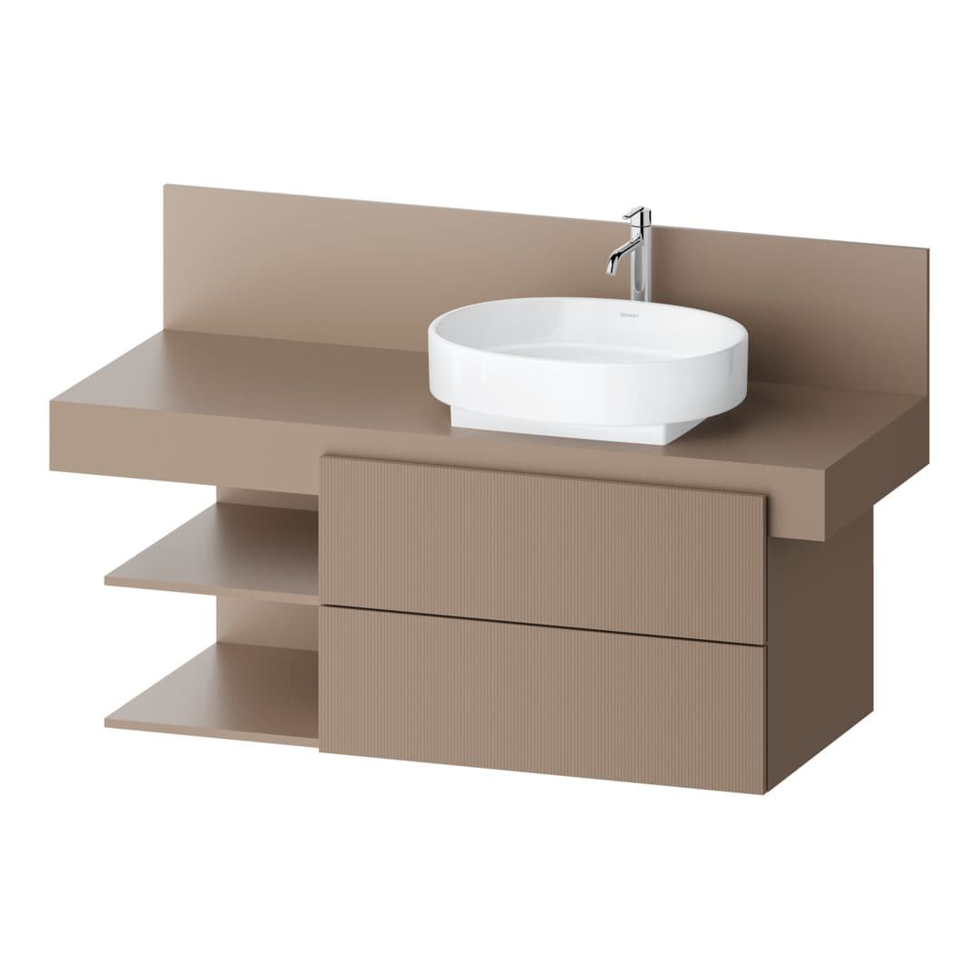 Duravit Balcoon – Έπιπλο Νιπτήρα – 1200 mm, για κονσόλα, 2 συρτάρια, νιπτήρας δεξιά, 1200 x 570 x 534 mm – Umbra Structured Matt, Decor (BA50260JFIF0000)