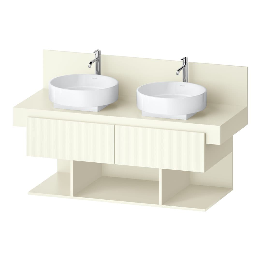 Duravit Balcoon – Έπιπλο Νιπτήρα – 1200 mm, για κονσόλα, 2 συρτάρια, διπλός νιπτήρας, 1200 x 570 x 534 mm – Ivory Structured Matt, Decor (BA50270JDID0000)