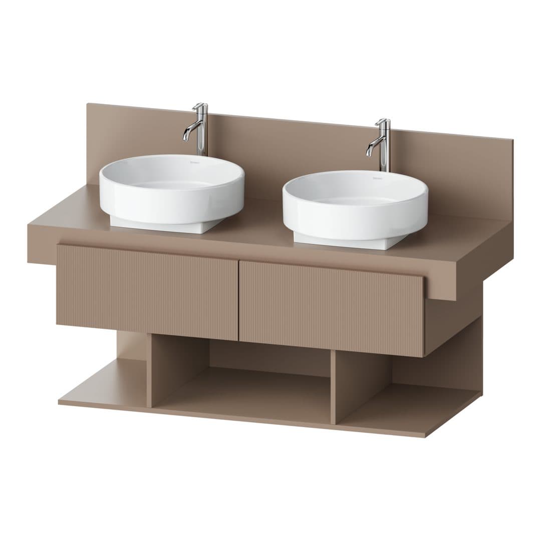 Duravit Balcoon – Έπιπλο Νιπτήρα – 1200 mm, για κονσόλα, 2 συρτάρια, διπλός νιπτήρας, 1200 x 570 x 534 mm – Umbra Structured Matt, Decor (BA50270JFIF0000)