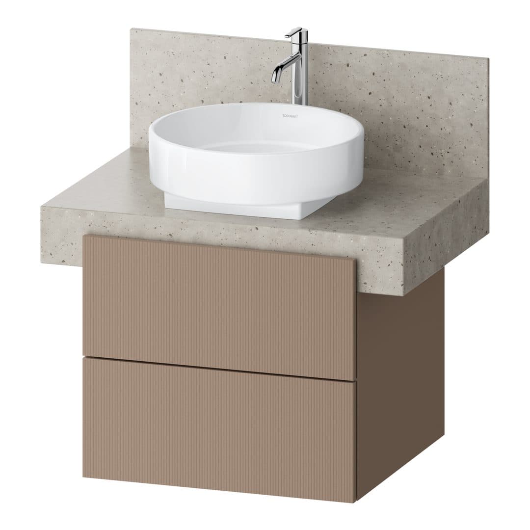 Duravit Balcoon – Έπιπλο Νιπτήρα – 600 mm, για κονσόλα, 2 συρτάρια, νιπτήρας κέντρο, 600 x 570 x 522 mm – Umbra Structured Matt, Decor (BA50320JFIF0000)