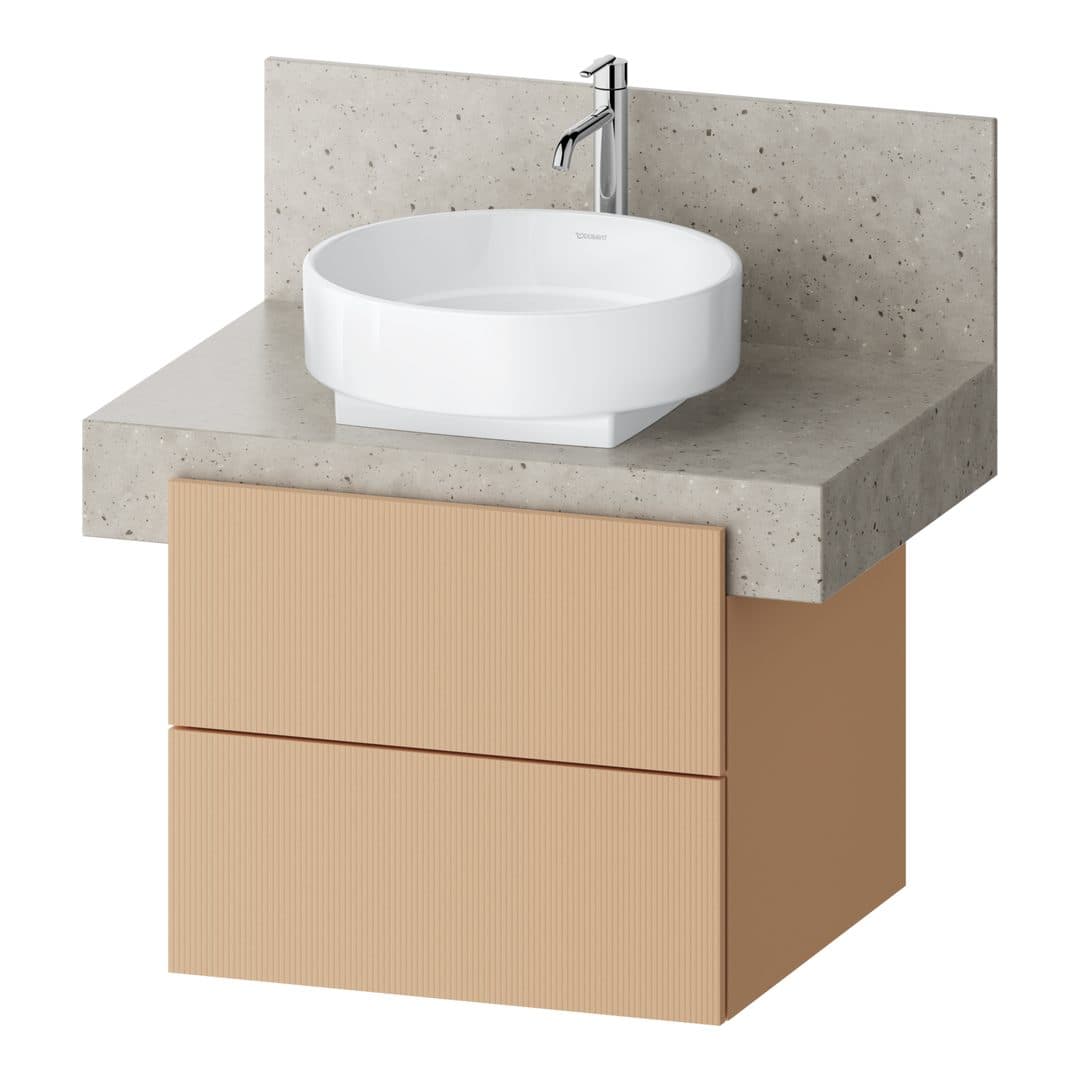 Duravit Balcoon – Έπιπλο Νιπτήρα – 600 mm, για κονσόλα, 2 συρτάρια, νιπτήρας κέντρο, 600 x 570 x 522 mm – Terraccino Structured Matt, Decor (BA50320JHIH0000)