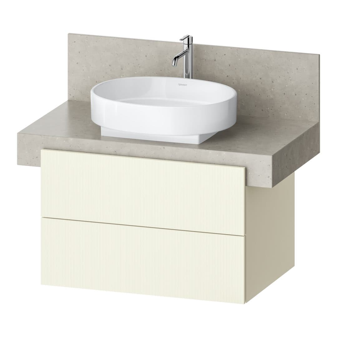 Duravit Balcoon – Έπιπλο Νιπτήρα – 800 mm, για κονσόλα, 2 συρτάρια, νιπτήρας κέντρο, 800 x 570 x 522 mm – Ivory Structured Matt, Decor (BA50330JDID0000)