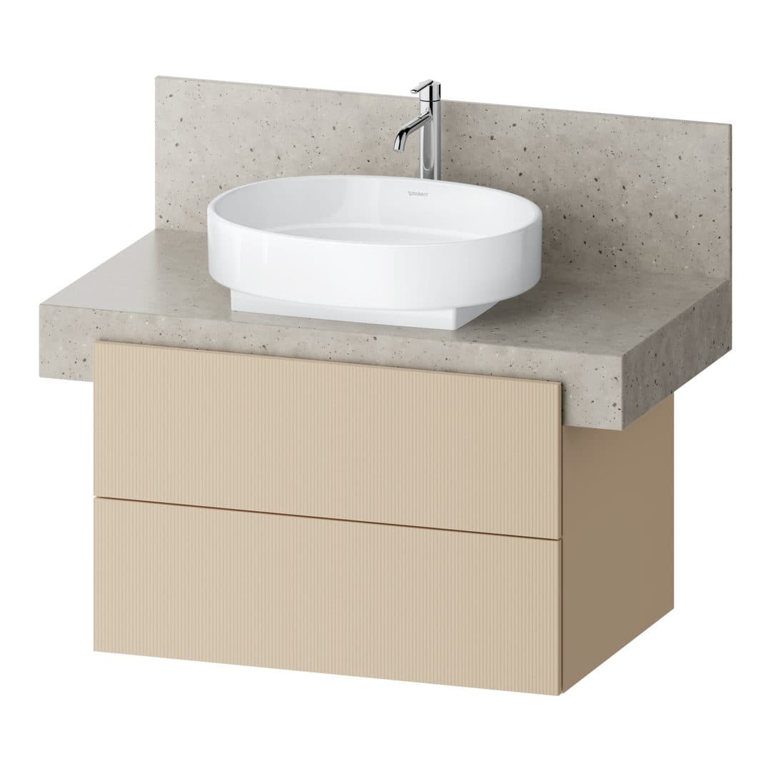 Duravit Balcoon – Έπιπλο Νιπτήρα – 800 mm, για κονσόλα, 2 συρτάρια, νιπτήρας κέντρο, 800 x 570 x 522 mm – Sand Beige Structured Matt, Decor (BA50330JEIE0000)