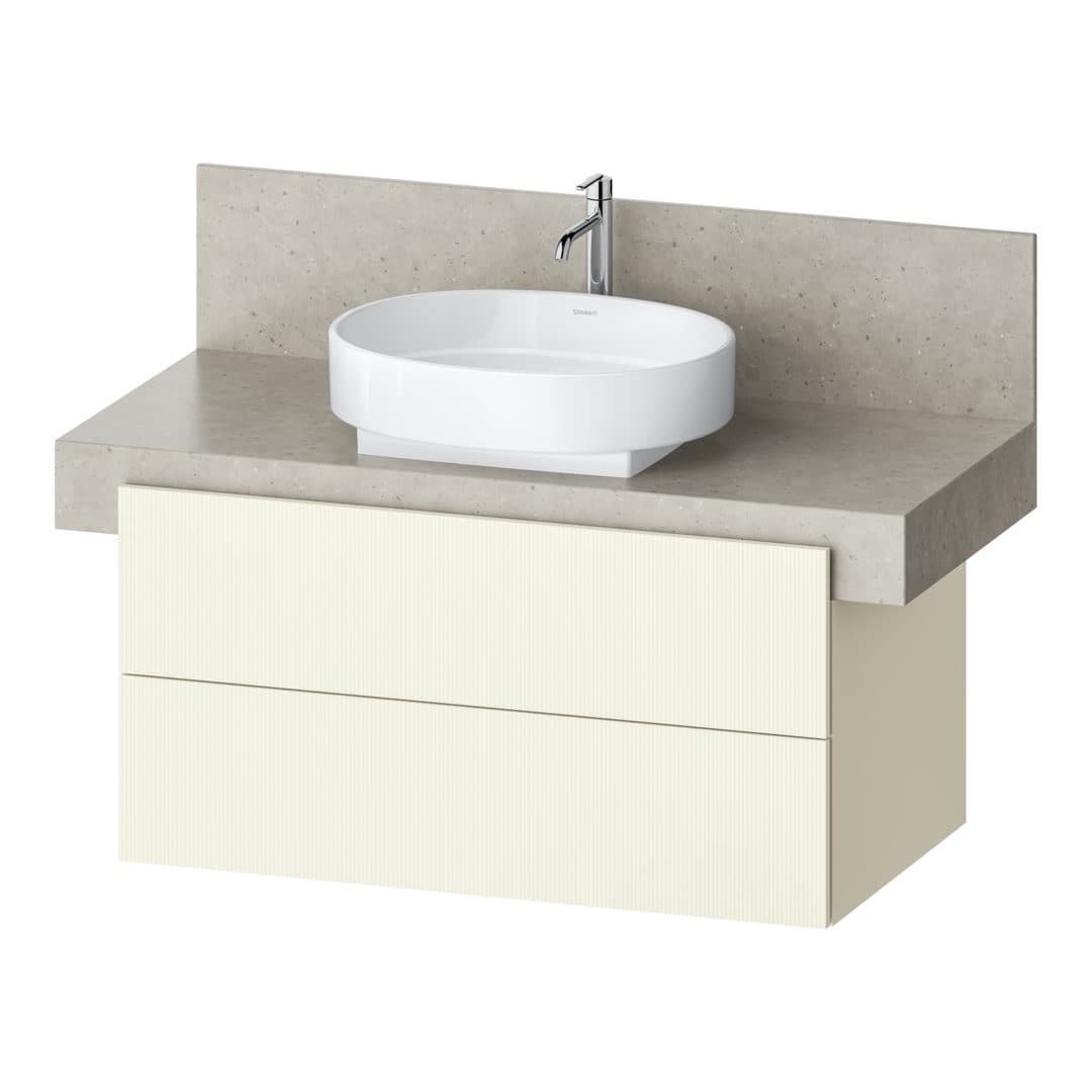 Duravit Balcoon – Έπιπλο Νιπτήρα – 1000 mm, για κονσόλα, 2 συρτάρια, νιπτήρας κέντρο, 1000 x 570 x 522 mm – Ivory Structured Matt, Decor (BA50340JDID0000)