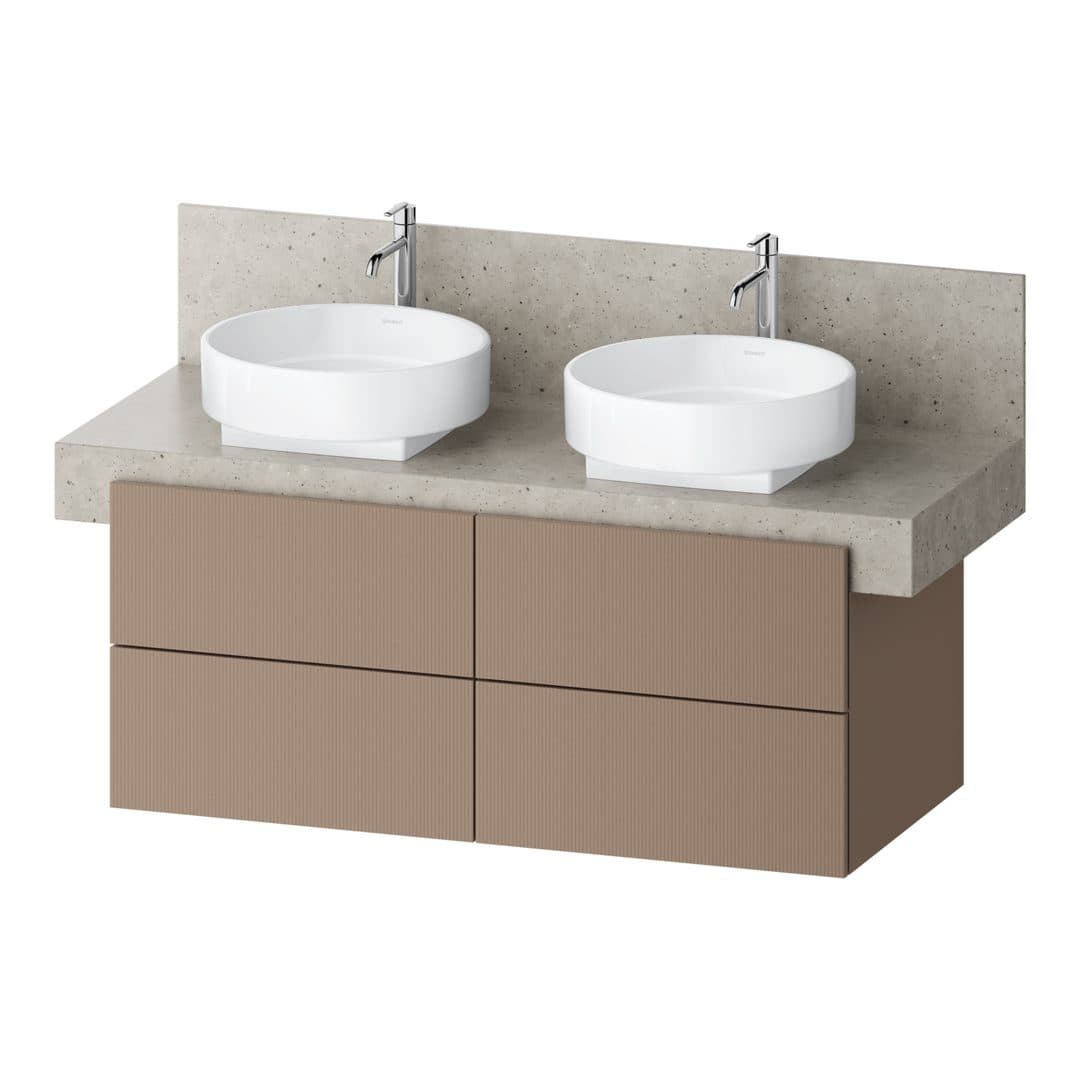 Duravit Balcoon – Έπιπλο Νιπτήρα – 1200 mm, για κονσόλα, 4 συρτάρια, διπλός νιπτήρας, 1200 x 570 x 522 mm – Umbra Structured Matt, Decor (BA50370JFIF0000)
