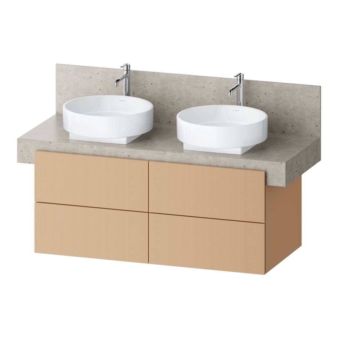 Duravit Balcoon – Έπιπλο Νιπτήρα – 1200 mm, για κονσόλα, 4 συρτάρια, διπλός νιπτήρας, 1200 x 570 x 522 mm – Terraccino Structured Matt, Decor (BA50370JHIH0000)