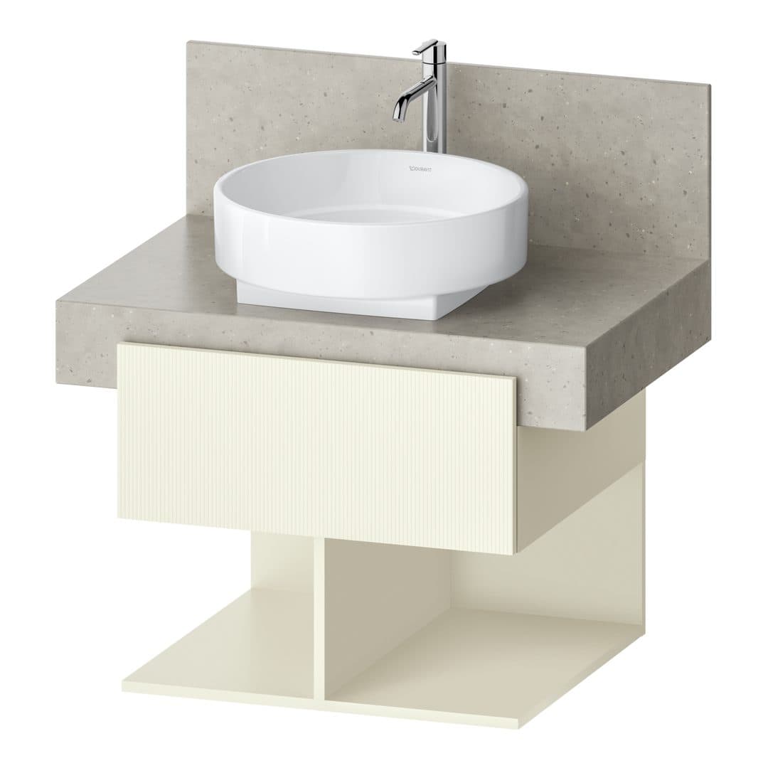 Duravit Balcoon – Έπιπλο Νιπτήρα – 600 mm, για κονσόλα, 1 συρτάρι, νιπτήρας κέντρο, 600 x 570 x 522 mm – Ivory Structured Matt, Decor (BA50420JDID0000)