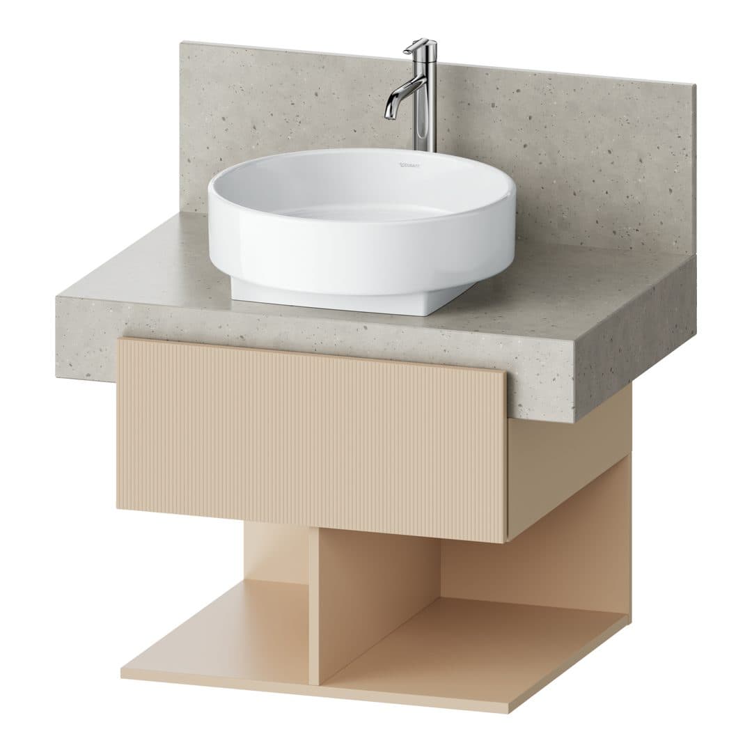 Duravit Balcoon – Έπιπλο Νιπτήρα – 600 mm, για κονσόλα, 1 συρτάρι, νιπτήρας κέντρο, 600 x 570 x 522 mm – Sand Beige Structured Matt, Decor (BA50420JEIE0000)