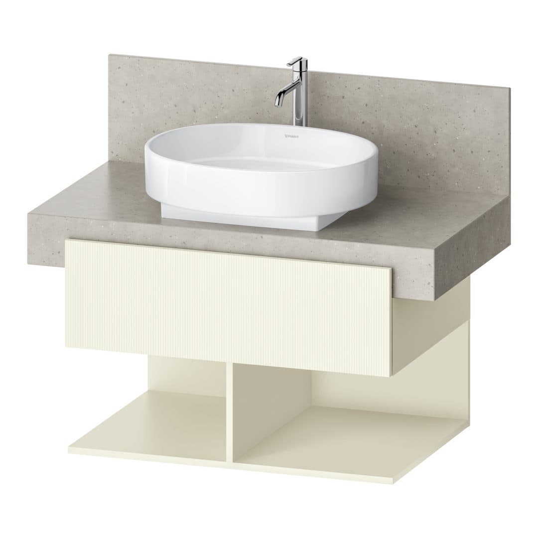 Duravit Balcoon – Έπιπλο Νιπτήρα – 800 mm, για κονσόλα, 1 συρτάρι, νιπτήρας κέντρο, 800 x 570 x 522 mm – Ivory Structured Matt, Decor (BA50430JDID0000)