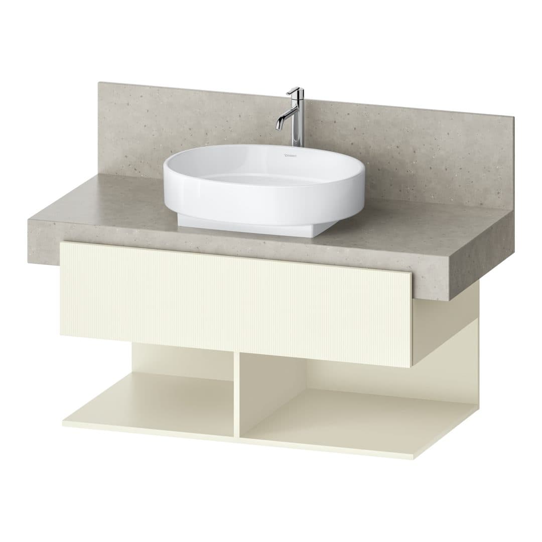 Duravit Balcoon – Έπιπλο Νιπτήρα – 1000 mm, για κονσόλα, 1 συρτάρι, νιπτήρας κέντρο, 1000 x 570 x 522 mm – Ivory Structured Matt, Decor (BA50440JDID0000)