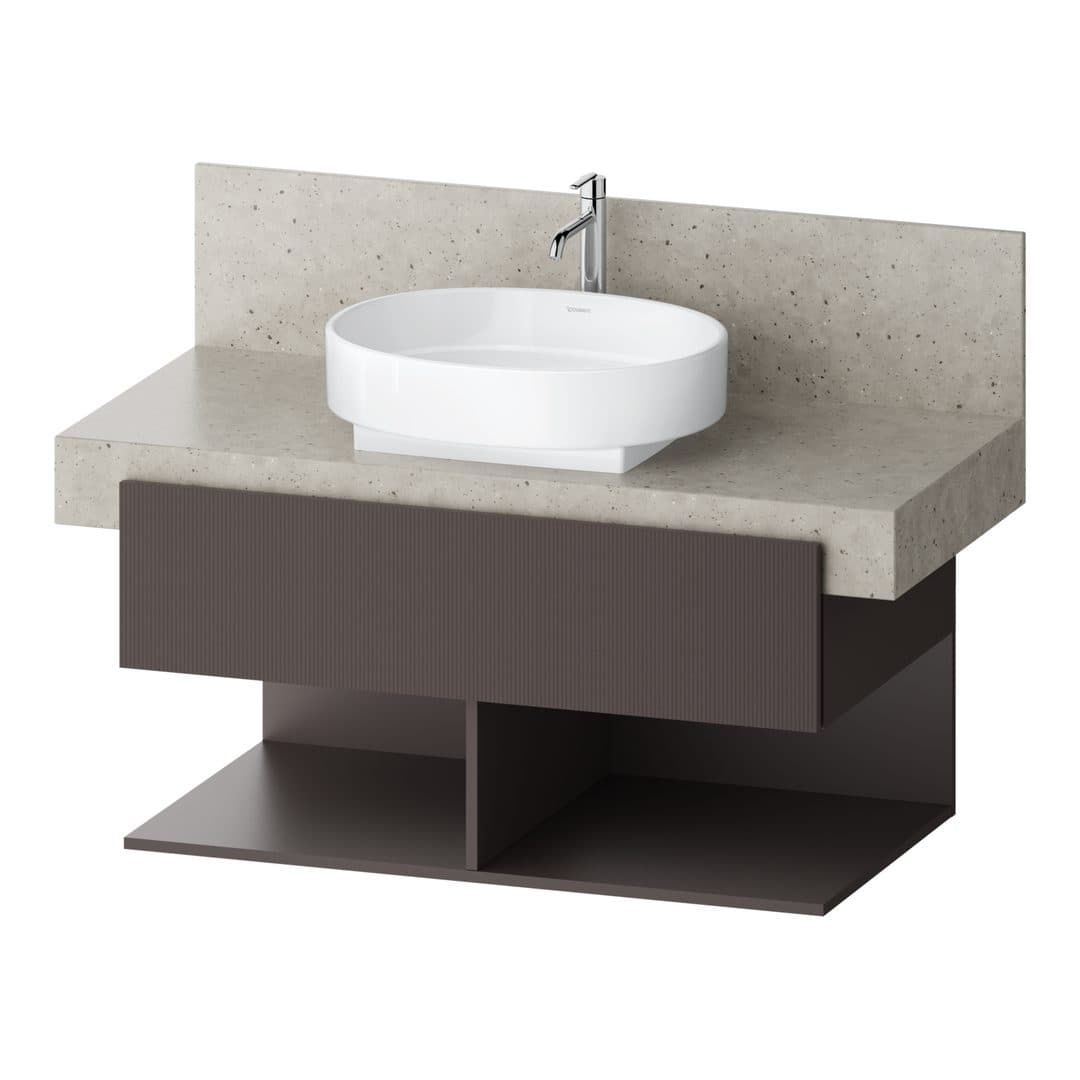 Duravit Balcoon – Έπιπλο Νιπτήρα – 1000 mm, για κονσόλα, 1 συρτάρι, νιπτήρας κέντρο, 1000 x 570 x 522 mm – Slate Brown Structured Matt, Decor (BA50440JGIG0000)