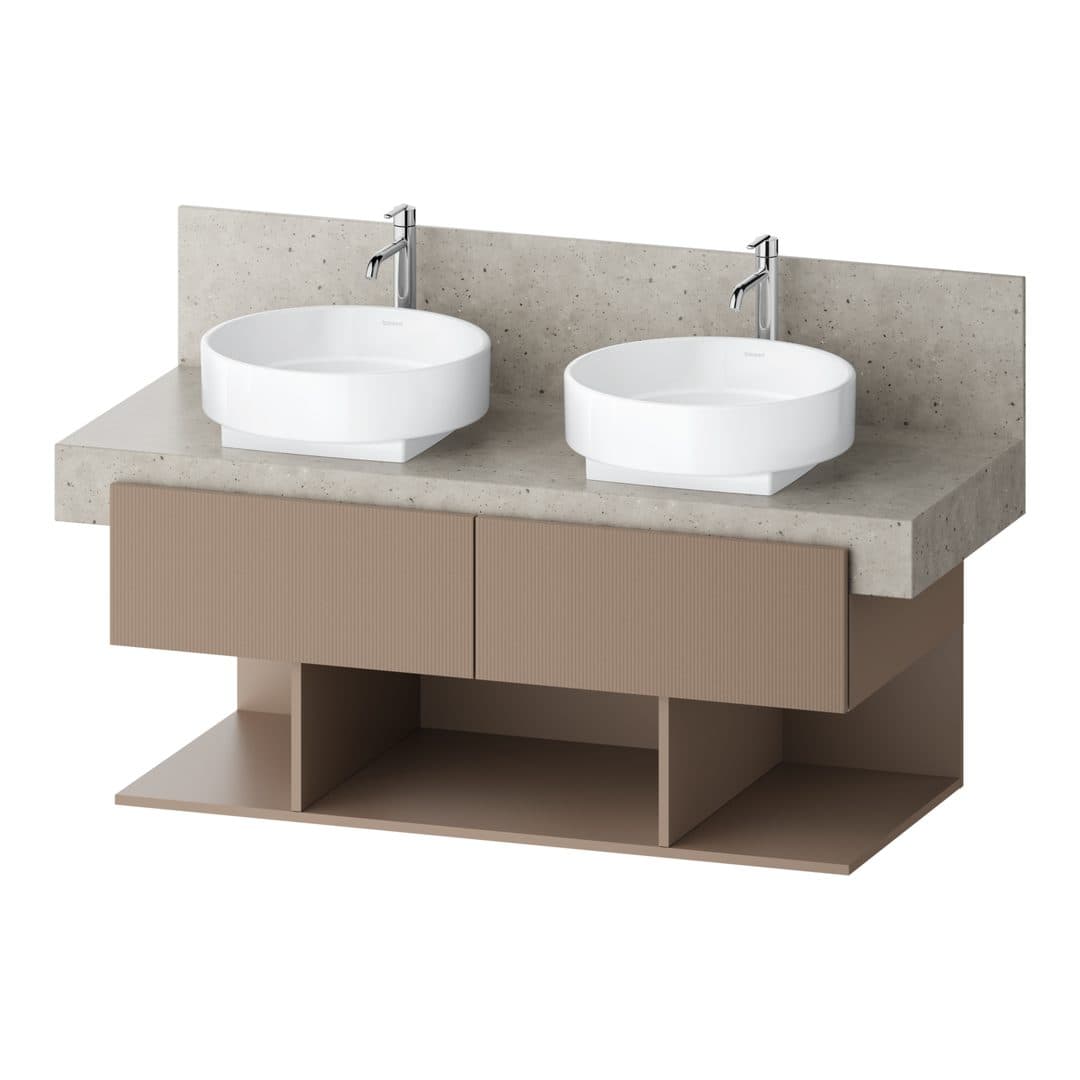 Duravit Balcoon – Έπιπλο Νιπτήρα – 1200 mm, για κονσόλα, 2 συρτάρια, διπλός νιπτήρας, 1200 x 570 x 522 mm – Umbra Structured Matt, Decor (BA50470JFIF0000)