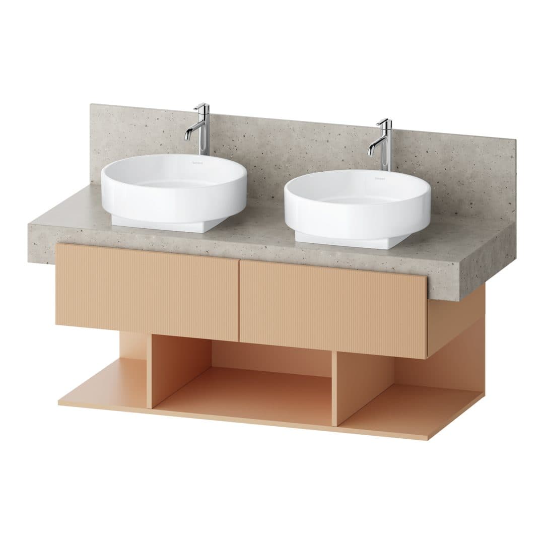 Duravit Balcoon – Έπιπλο Νιπτήρα – 1200 mm, για κονσόλα, 2 συρτάρια, διπλός νιπτήρας, 1200 x 570 x 522 mm – Terraccino Structured Matt, Decor (BA50470JHIH0000)