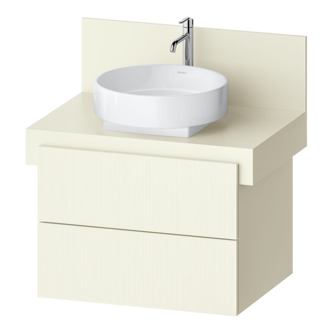Duravit Balcoon – Έπιπλο Νιπτήρα – 700 mm, για κονσόλα, 2 συρτάρια, νιπτήρας κέντρο – Ivory Structured Matt, Decor (BA50570JDID0000)