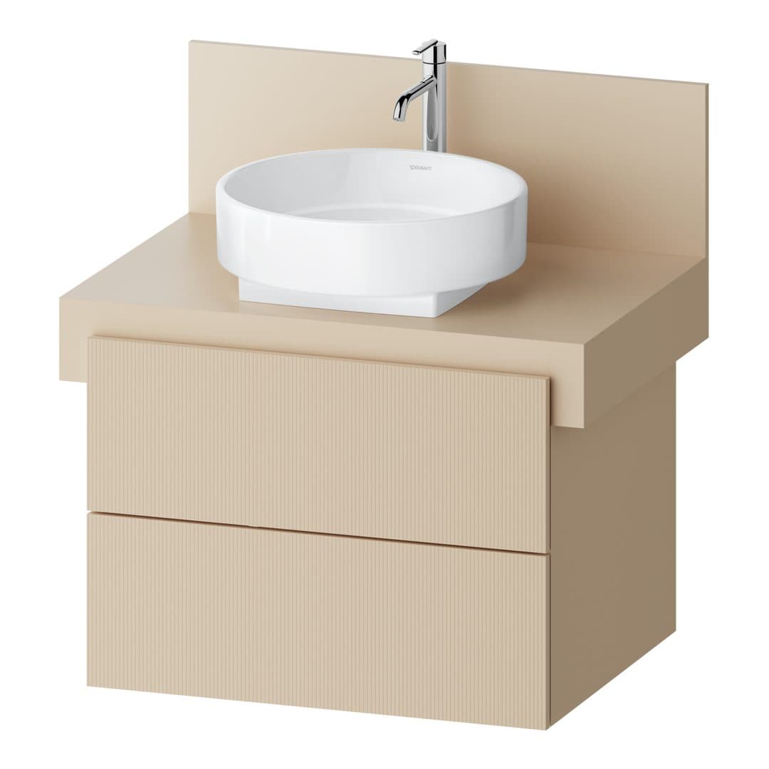 Duravit Balcoon – Έπιπλο Νιπτήρα – 700 mm, για κονσόλα, 2 συρτάρια, νιπτήρας κέντρο – Sand Beige Structured Matt, Decor (BA50570JEIE0000)