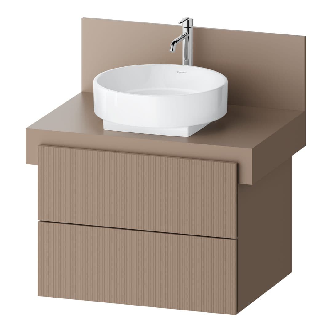 Duravit Balcoon – Έπιπλο Νιπτήρα – 700 mm, για κονσόλα, 2 συρτάρια, νιπτήρας κέντρο – Umbra Structured Matt, Decor (BA50570JFIF0000)