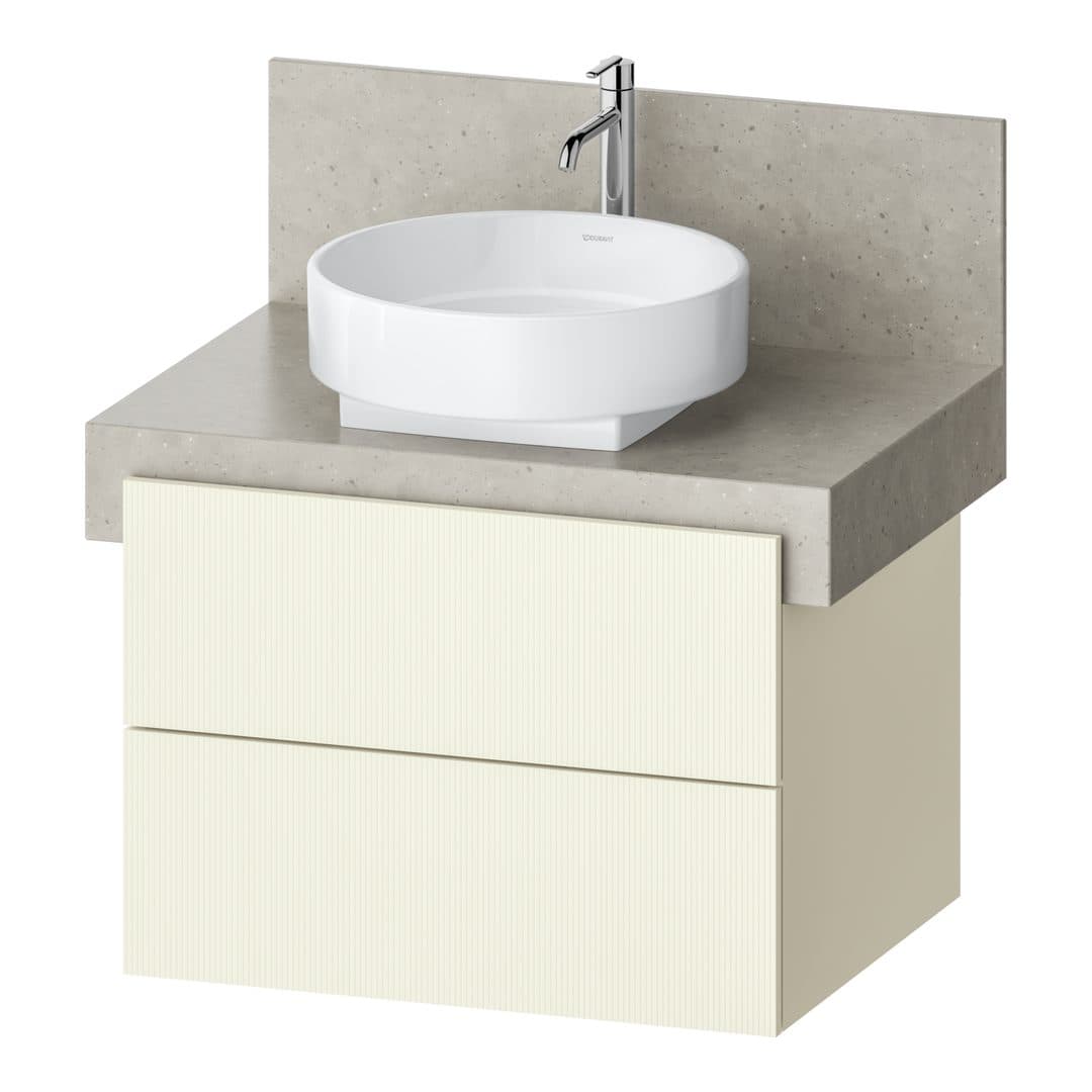 Duravit Balcoon – Έπιπλο Νιπτήρα – 700 mm, για κονσόλα, 2 συρτάρια – Ivory Structured Matt, Decor (BA50580JDID0000)