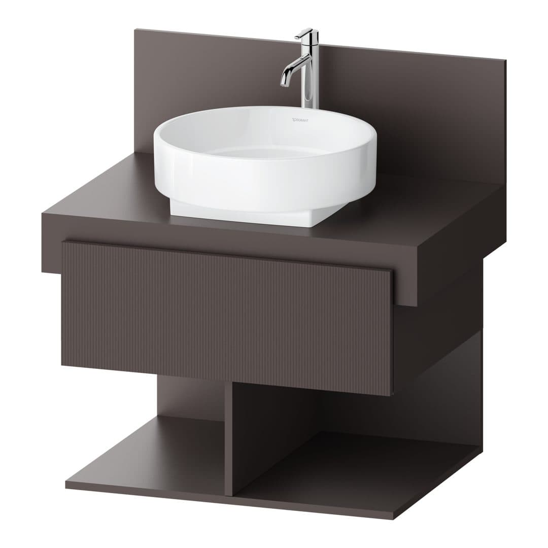 Duravit Balcoon – Έπιπλο Νιπτήρα – 700 mm, για κονσόλα, 1 συρτάρι, 700 x 570 x 534 mm – Slate Brown Structured Matt, Decor (BA50670JGIG0000)