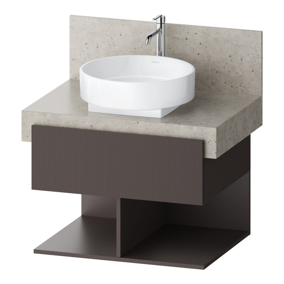 Duravit Balcoon – Έπιπλο Νιπτήρα – 700 mm, για κονσόλα, 1 συρτάρι, 700 x 570 x 522 mm – Slate Brown Structured Matt, Decor (BA50680JGIG0000)