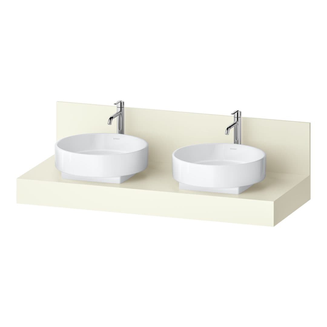 Duravit Balcoon – Πάγκος Νιπτήρα – 1300 mm, διπλός νιπτήρας – Ivory Matt, Decor (BA90390IDID0000)