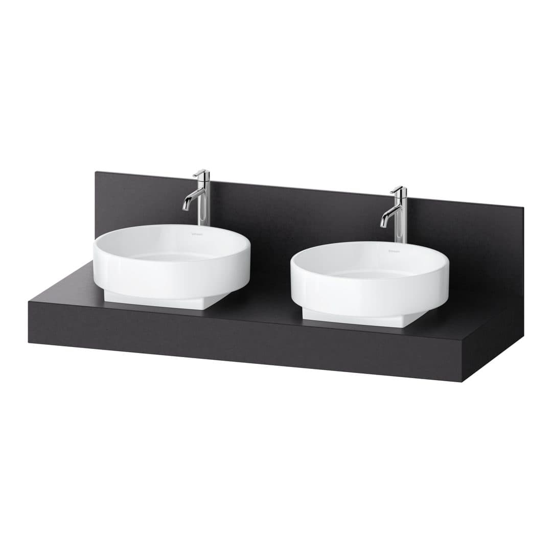 Duravit Balcoon – Πάγκος Νιπτήρα – 1300 mm, διπλός νιπτήρας – Lava Structure Matt (BA90490IAIA0000)