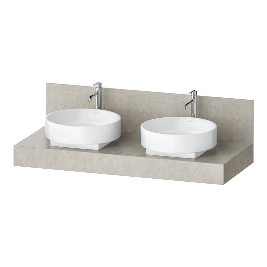 Duravit Balcoon – Πάγκος Νιπτήρα – 1300 mm, διπλός νιπτήρας – Concrete Structure Matt (BA90490ICIC0000)