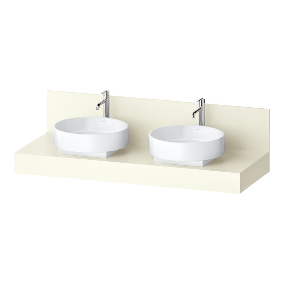 Duravit Balcoon – Πάγκος Νιπτήρα – 1400 mm, διπλός νιπτήρας – Ivory Matt, Decor (BA90610IDID0000)