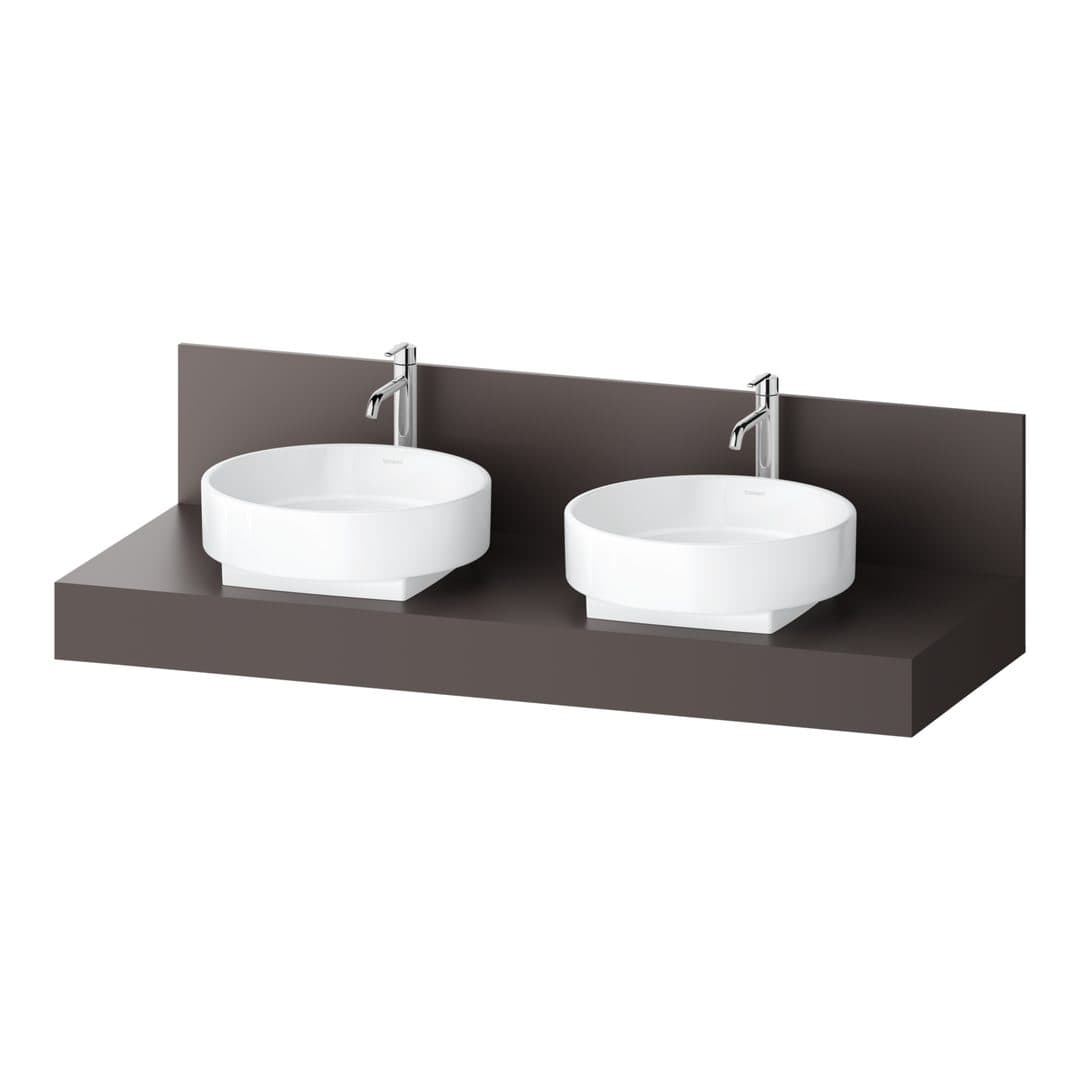 Duravit Balcoon – Πάγκος Νιπτήρα – 1400 mm, διπλός νιπτήρας – Slate Brown Matt, Decor (BA90610IGIG0000)