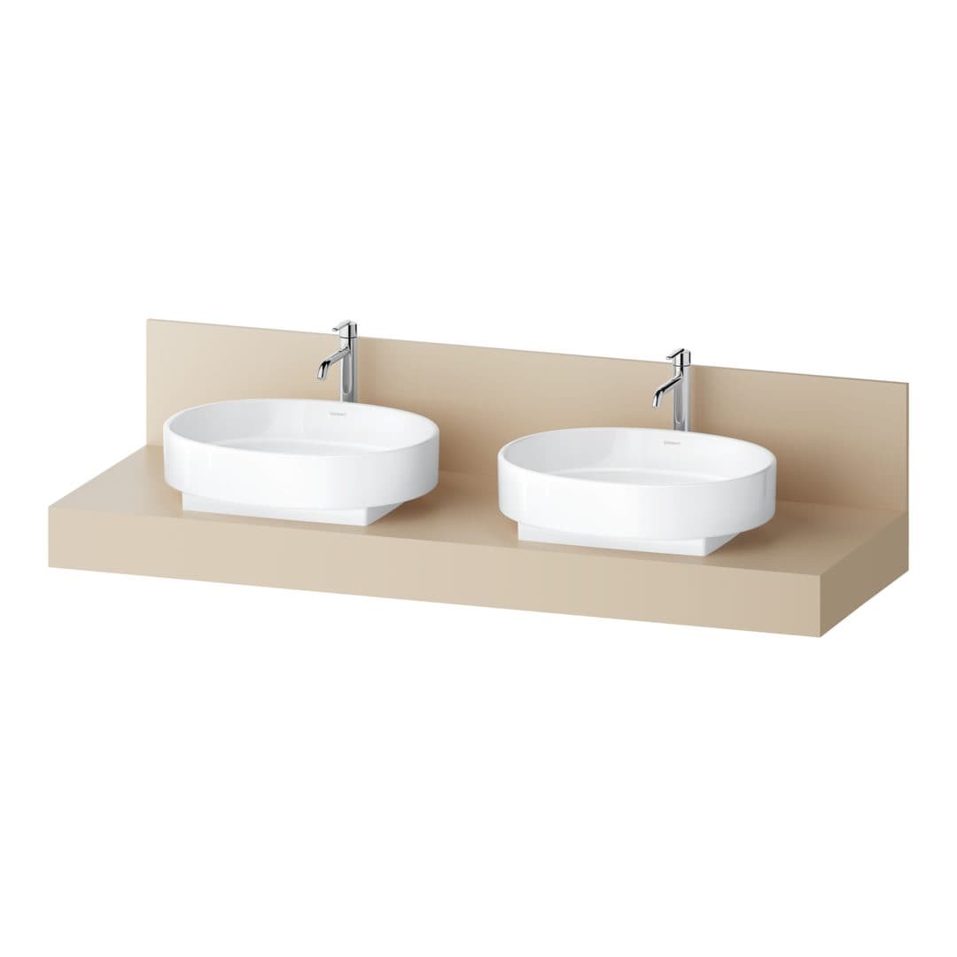 Duravit Balcoon – Πάγκος Νιπτήρα – 1600 mm, διπλός νιπτήρας – Sand Beige Matt, Decor (BA90620IEIE0000)