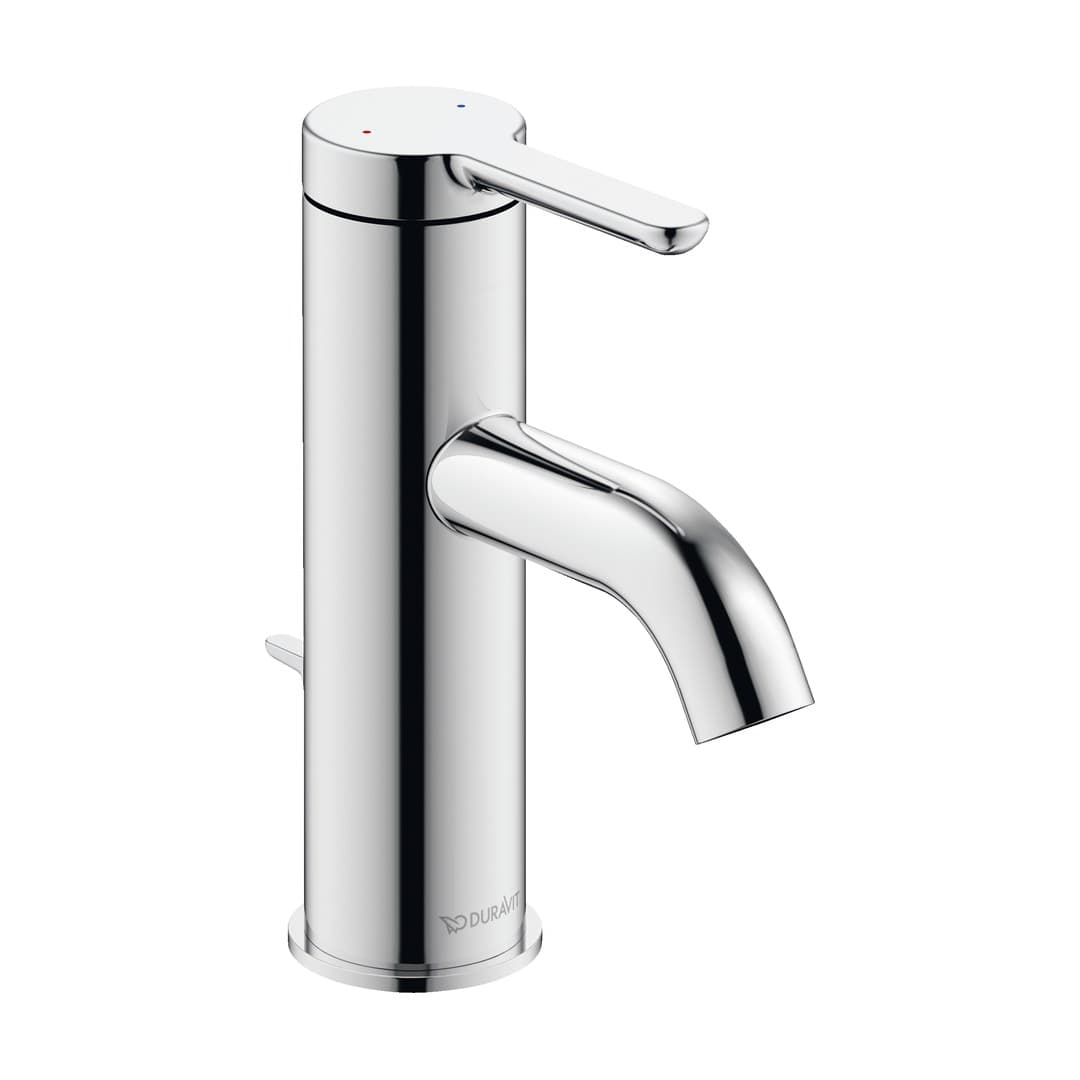 Duravit C.1 – Μπαταρία Νιπτήρα – S, με βαλβίδα – Chrome High Gloss (C11010001010)