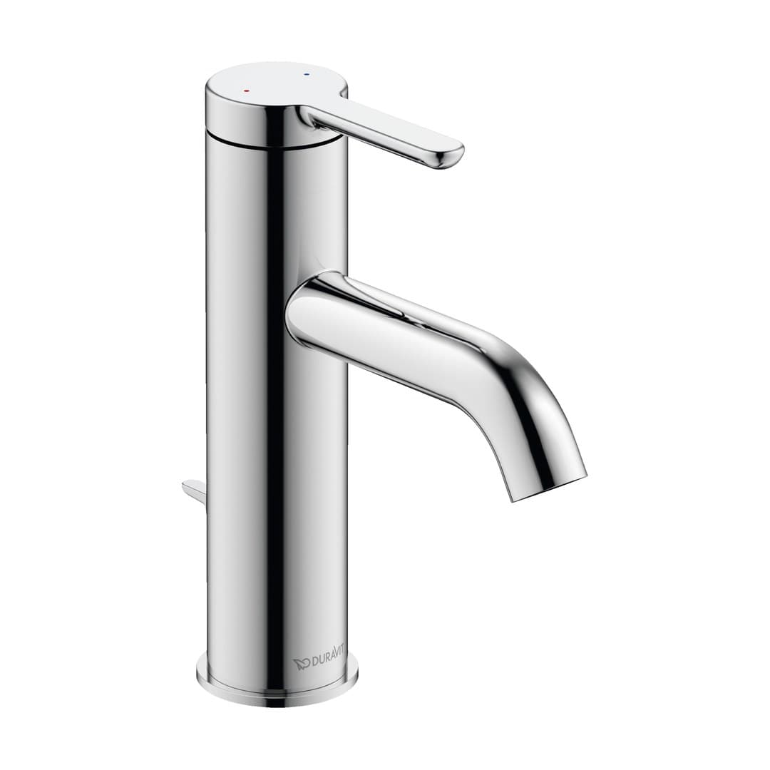 Duravit C.1 – Μπαταρία Νιπτήρα – M, με βαλβίδα – Chrome High Gloss (C11020001010)