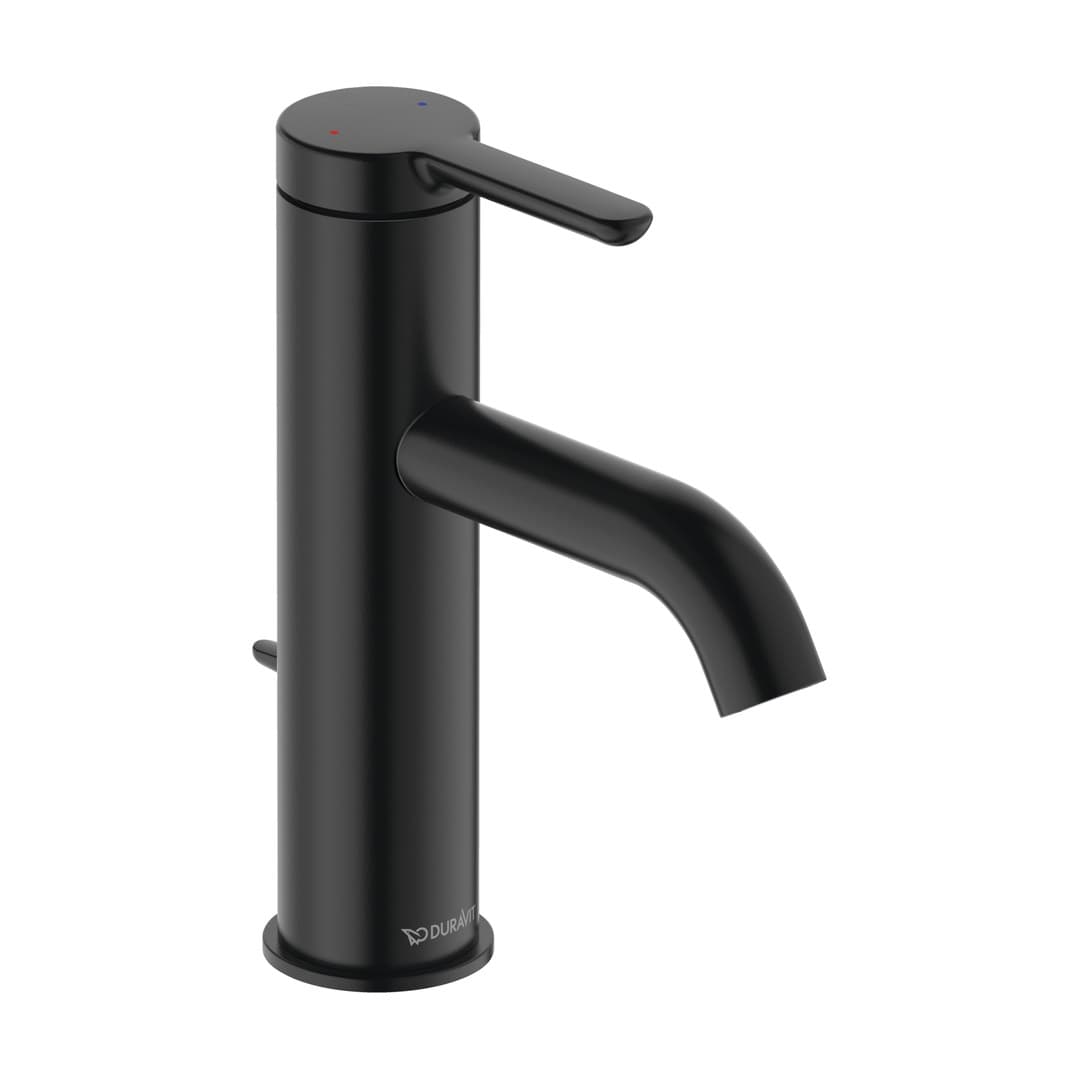Duravit C.1 – Μπαταρία Νιπτήρα – M, με βαλβίδα – Black Matt (C11020001046)