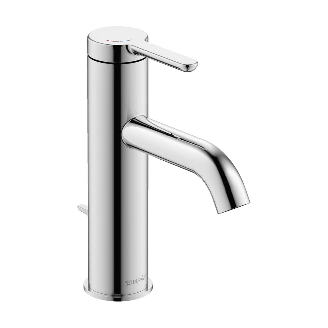Duravit C.1 – Μπαταρία Νιπτήρα – M, FreshStart, MinusFlow, με βαλβίδα – Chrome High Gloss (C11023001010)