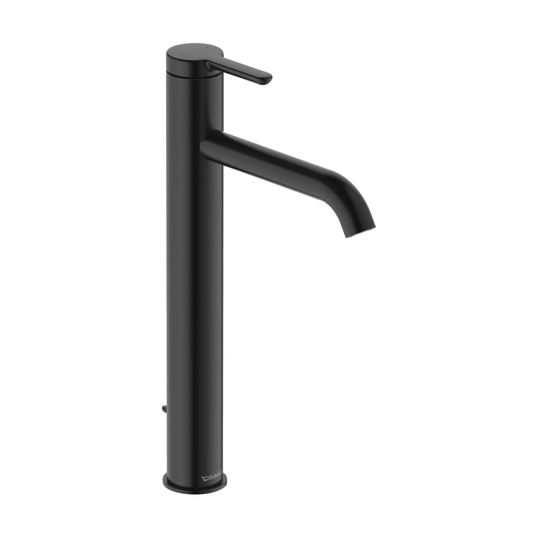Duravit C.1 – Μπαταρία Νιπτήρα Ψηλή – XL, με βαλβίδα – Black Matt (C11040001046)