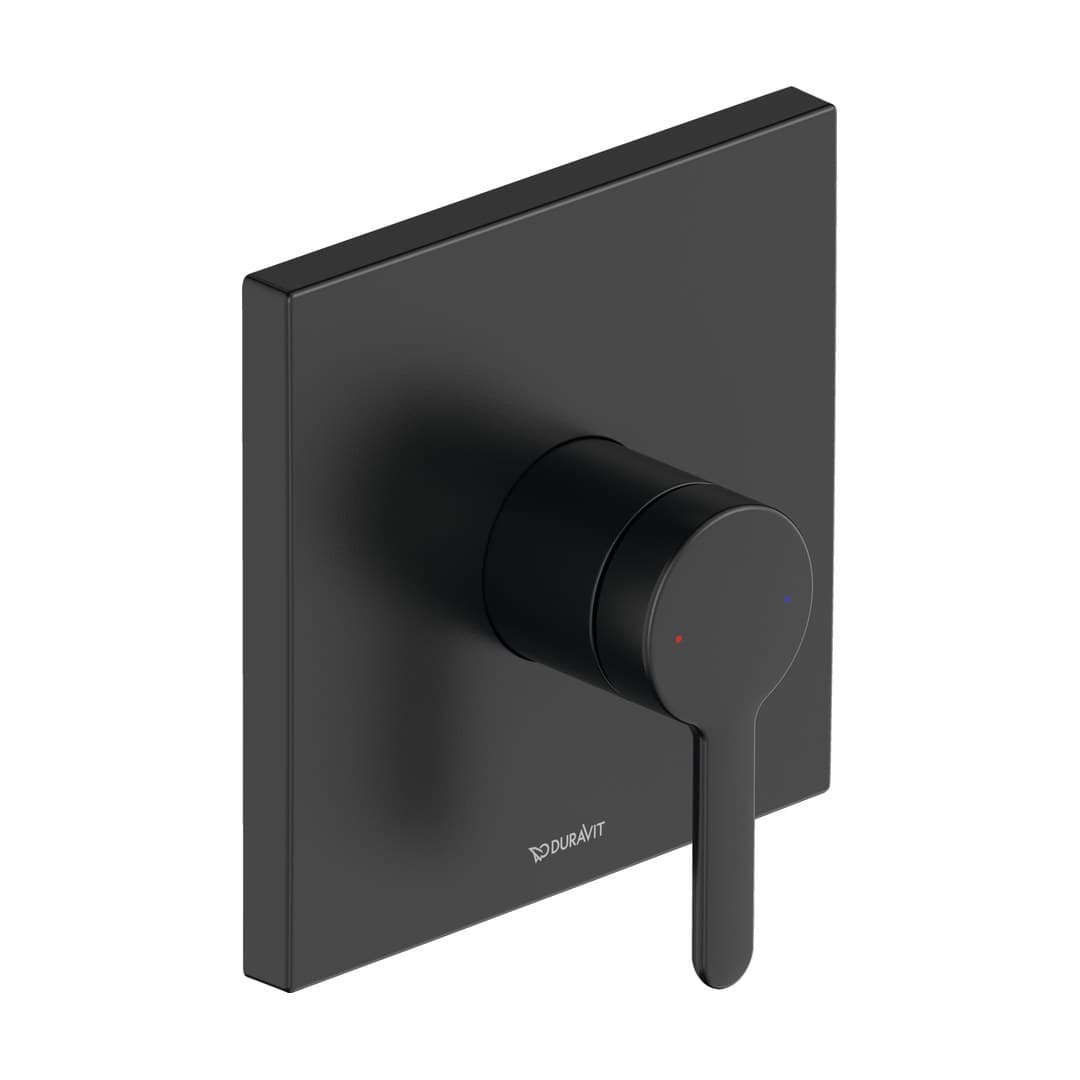 Duravit C.1 – Μίκτης Εντοιχισμού – 1 έξοδος, πλάκα 150×150 mm – Black Matt (C14210009046)