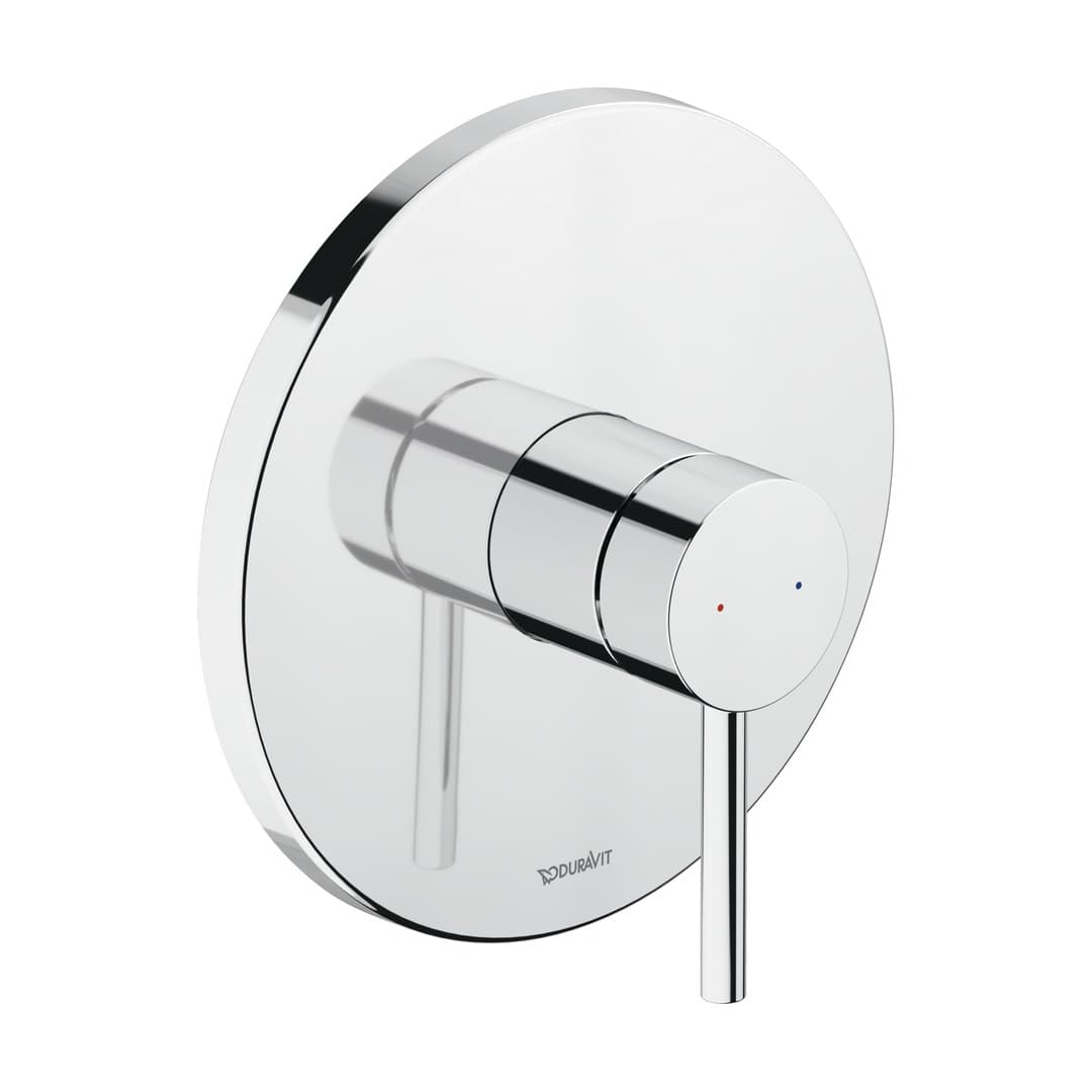 Duravit Circle – Μίκτης Εντοιχισμού – 1 έξοδος, πλάκα 170×170 mm – Chrome High Gloss (CE4210010010)