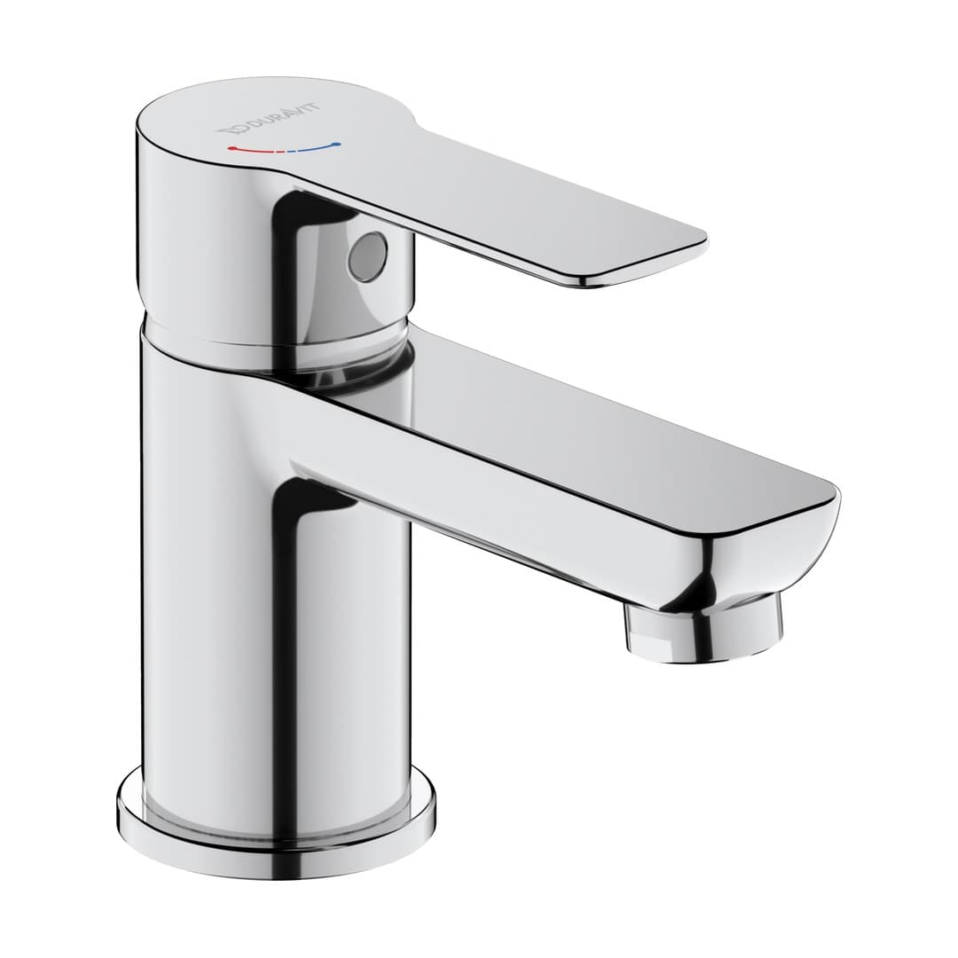 Duravit D-Code – Μπαταρία Νιπτήρα – S, FreshStart, MinusFlow, χωρίς βαλβίδα – Chrome High Gloss (DC1013002010)