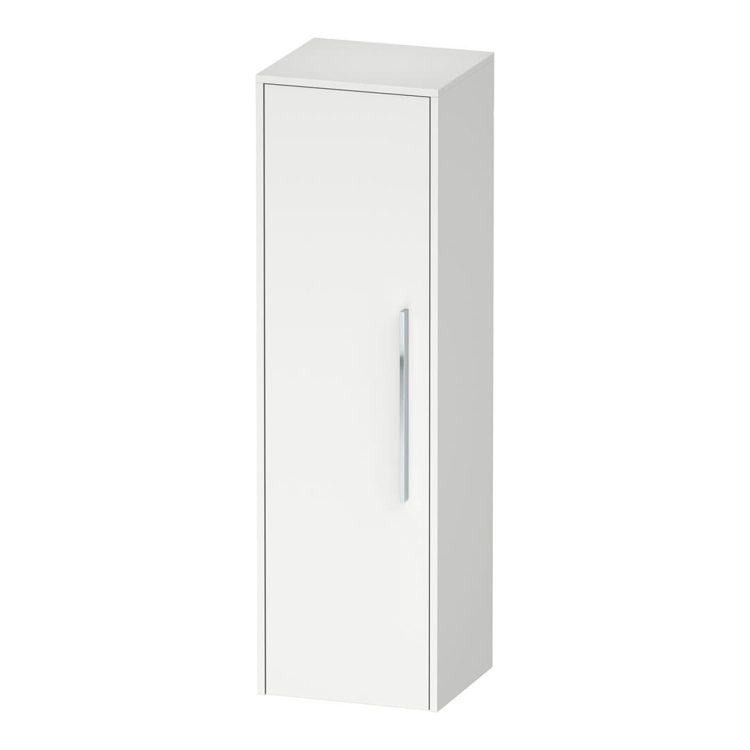 Duravit D-Code – Κολόνα Μπάνιου – 400 mm, μεσαία, 1 πόρτα, Hinge position Left, Chrome – White Matt, Decor (DC1338L10180000)