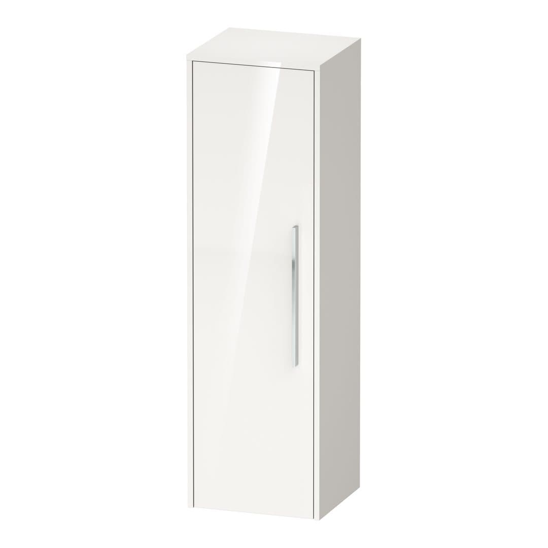 Duravit D-Code – Κολόνα Μπάνιου – 400 mm, μεσαία, 1 πόρτα, Hinge position Left, Chrome – White High Gloss, Decor (DC1338L10220000)