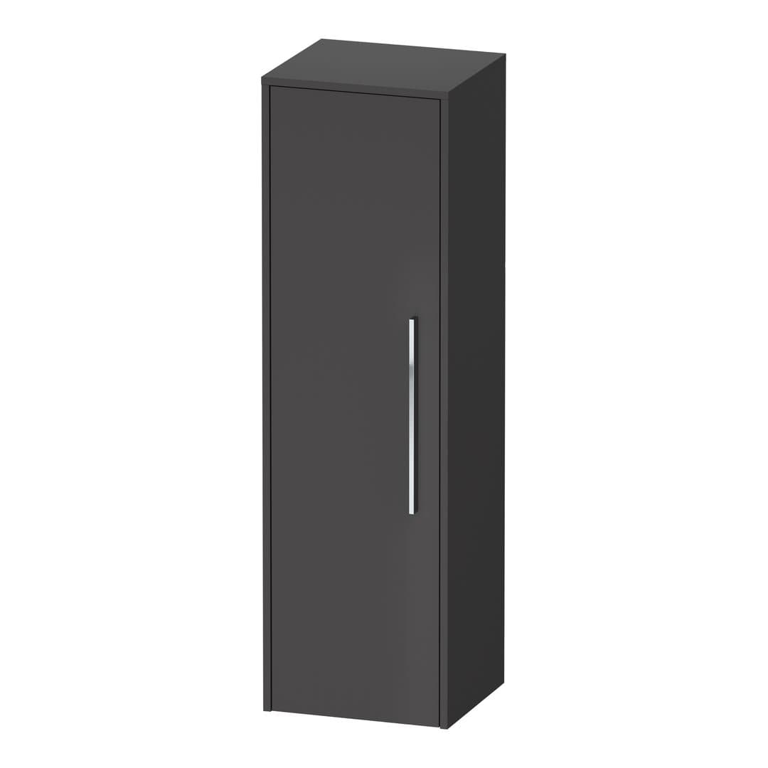 Duravit D-Code – Κολόνα Μπάνιου – 400 mm, μεσαία, 1 πόρτα, Hinge position Left, Chrome – Graphite Matt, Decor (DC1338L10490000)